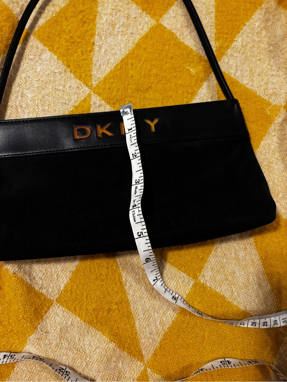 DKNY Black Mini Bag Purse Vintage 90s - Picture 9 of 10
